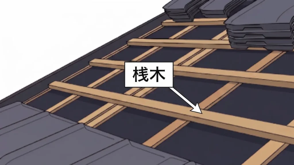 桟木(瓦桟)